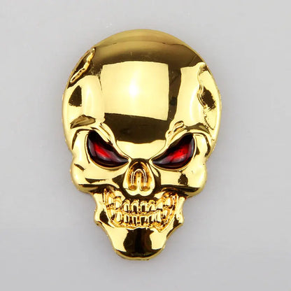 3D Metal Skull Sticker – Decorative Personality Badge for Car & Motorcycle