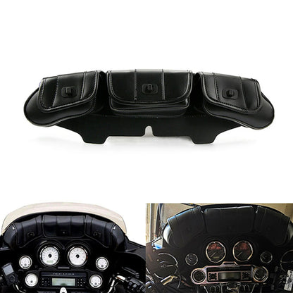 Motorcycle 3-Pocket Windshield Bag