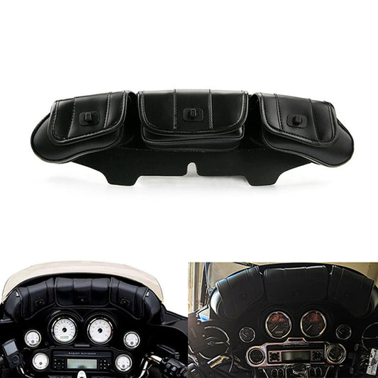 Motorcycle 3-Pocket Windshield Bag