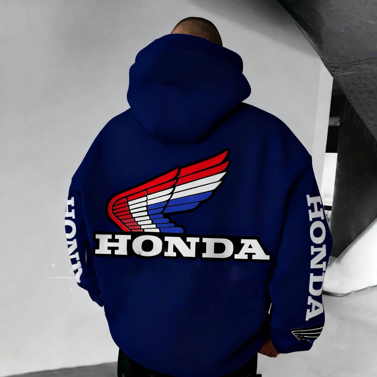 Felpa con cappuccio per appassionati di moto da uomo