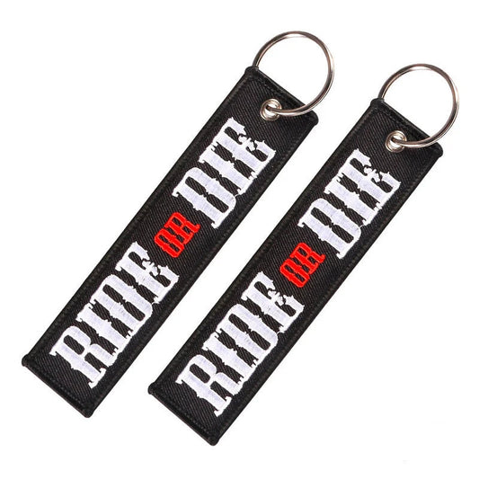 Ride or Die Tag Keychain