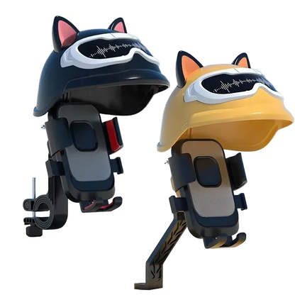 Helmet Cat Phone Holder 360° Rotation