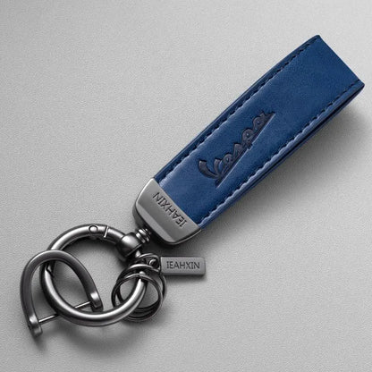 Vespa Scooter Leather Keychain 
