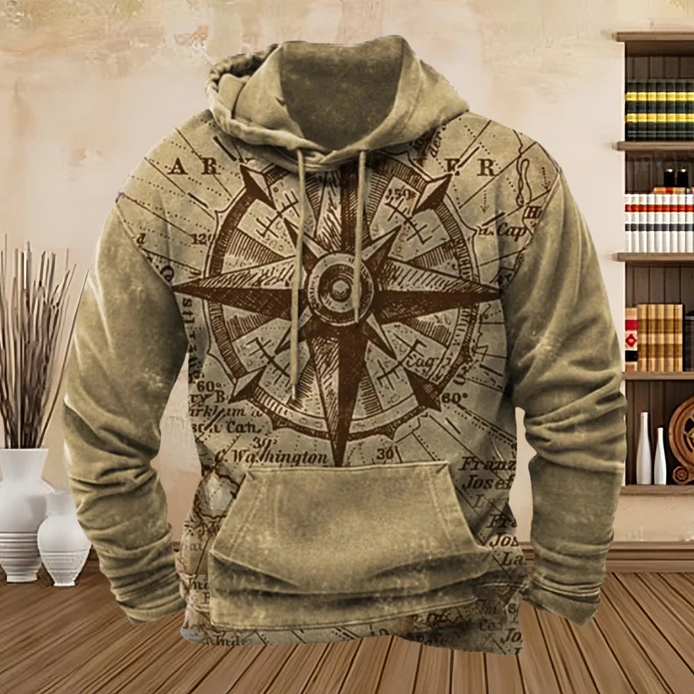 Vintage Compass Hoodie 