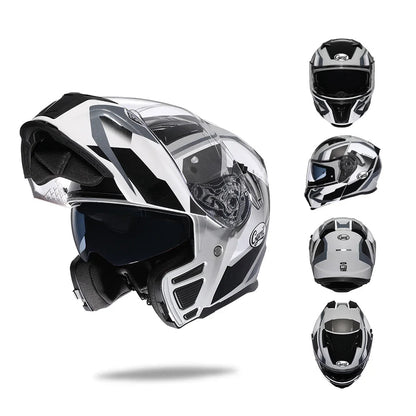 Flip Up Helmet – Premium Dual Visor 