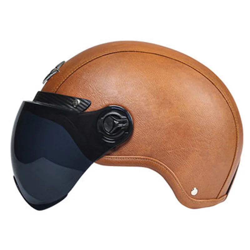 Retro Motorcycle Helmets with Bubble Lens 