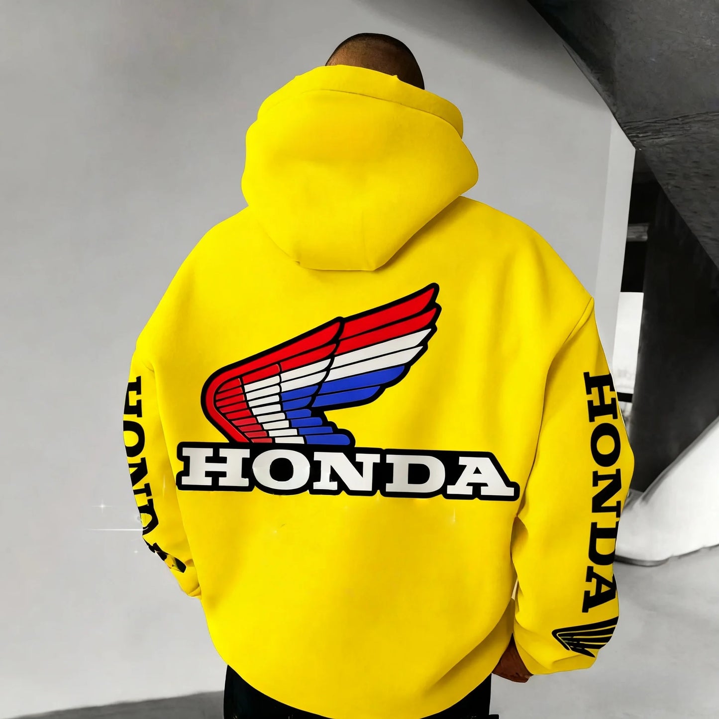 Felpa con cappuccio per appassionati di moto da uomo