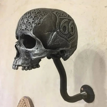 Skull Helmet Holder Wall Decor 