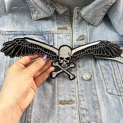 Skull Punk Biker Patches