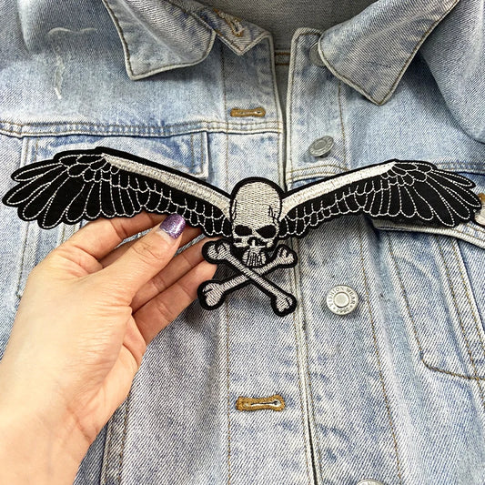 Skull Punk Biker Patches
