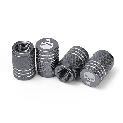 Skull Motif Tire Valve Stem Caps