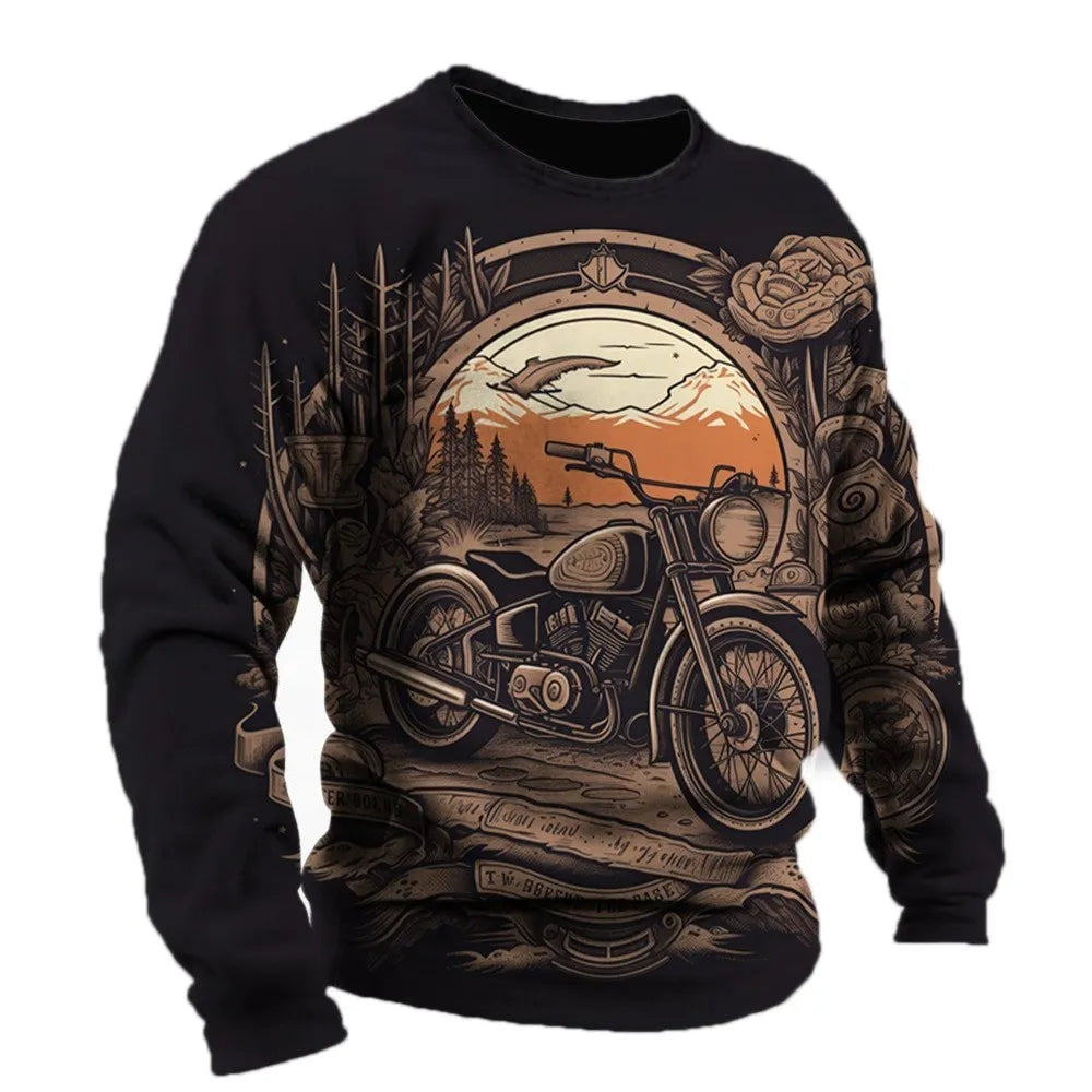 Motorcycle Vintage Long Sleeve Shirt 