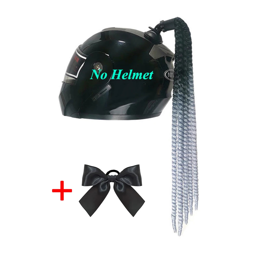 Punk Motorcycle Helmet Braids 