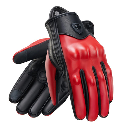 Retro Leather Motorcycle Gloves 