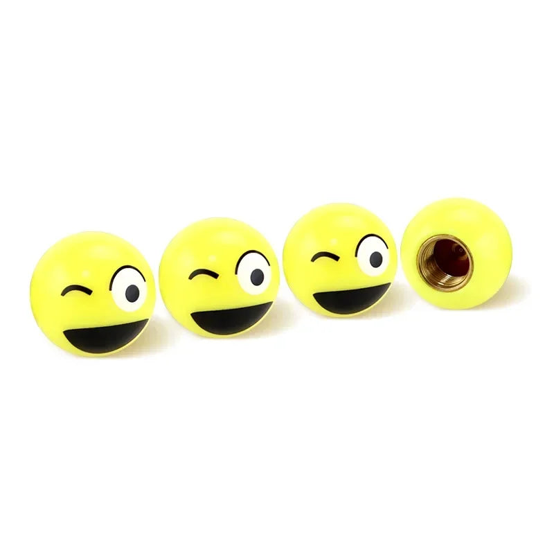4 Pcs Tire Valve Caps – Funny & Functional 