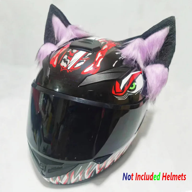 Décor de casque en peluche oreilles 