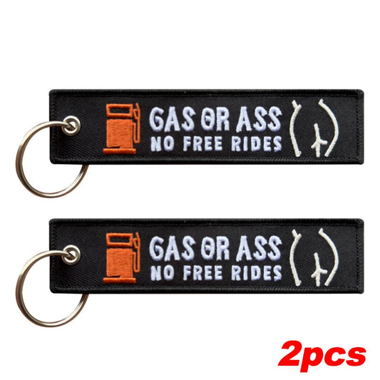 Gas or Ass Keychain 