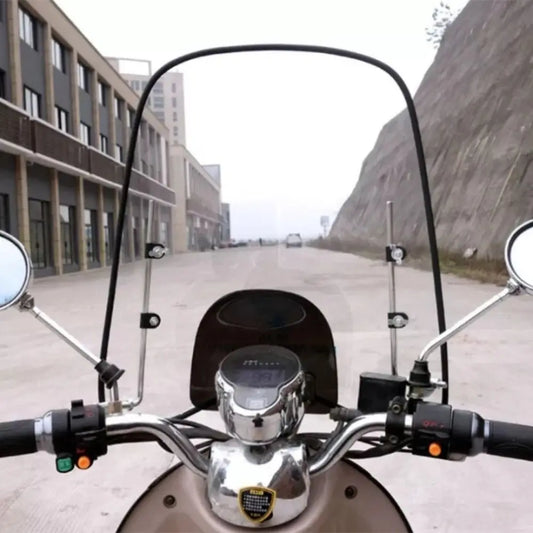 ユニバーサルバイク用ウインドシールド — 透明PC製ウインドディフレクタースポイラー 43×45cm