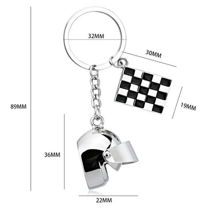 Vintage Motorcycle Riding Keychain 