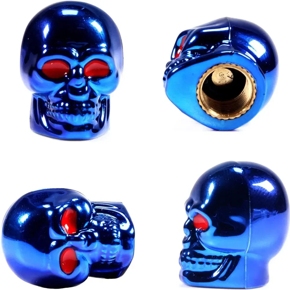 4Pcs Skull Valve Stem Caps 