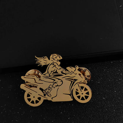 Women's Motorcyclist Chest Pin 