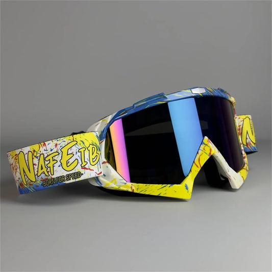 Lunettes de moto rétro MX – Lunettes tout-terrain pour conduite nocturne avec protection UV