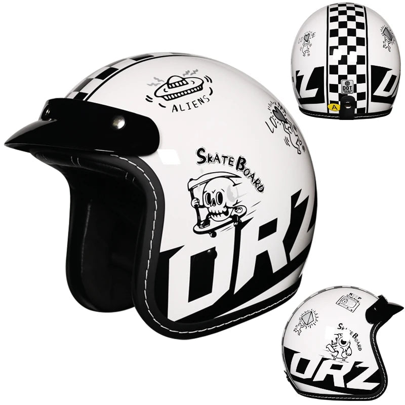Casco de moto semiabierto 