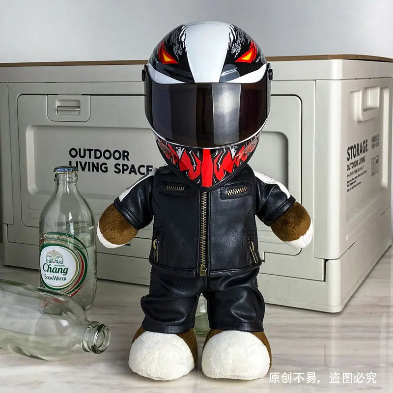 Motorcycle Bear Helmet Decor