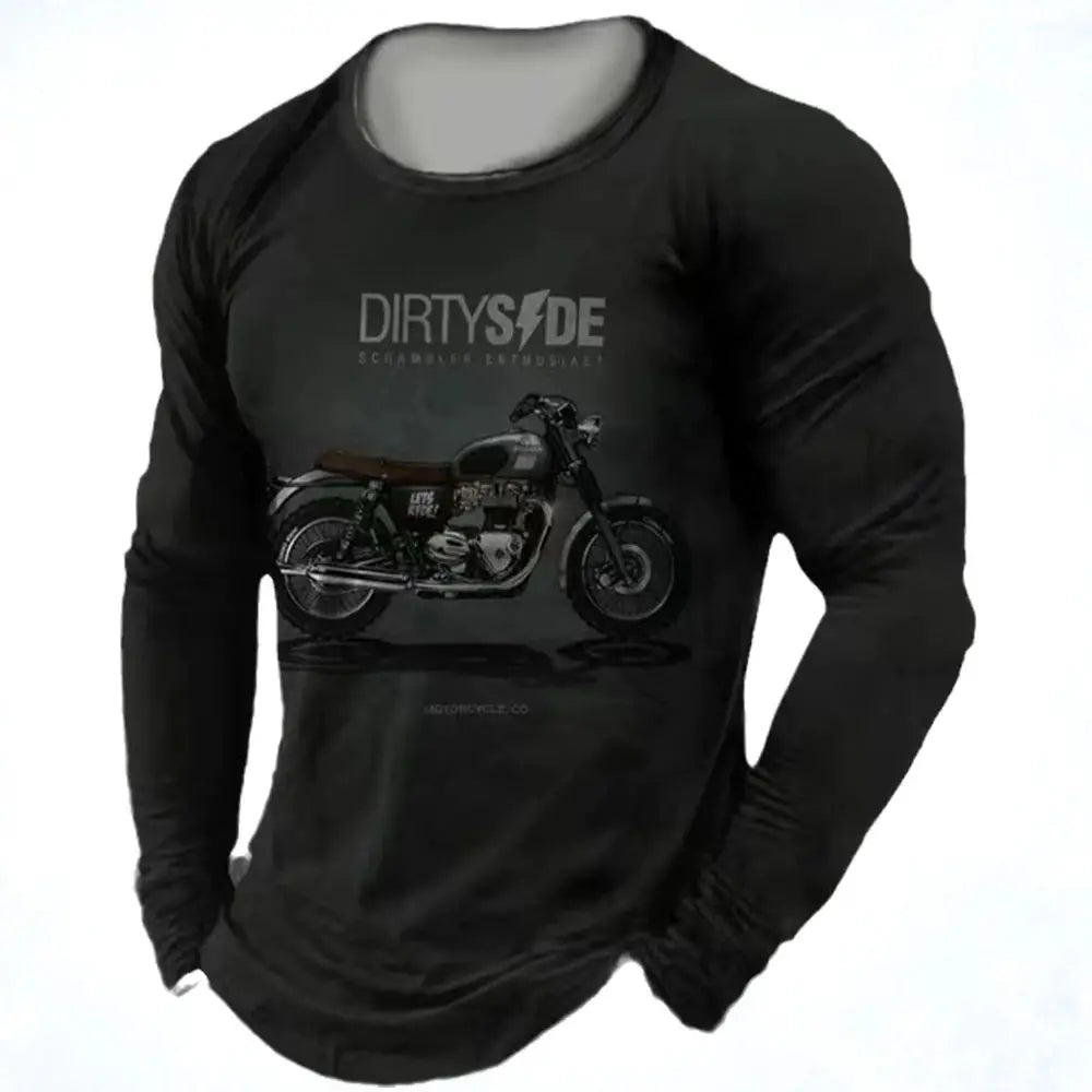 Vintage Motorcycle Long Sleeve Shirt 