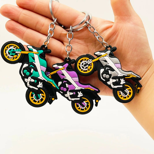 Double Sided Motorcycle Keychain