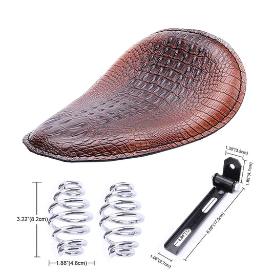 Motorcycle Leather Saddle Seat Retro 