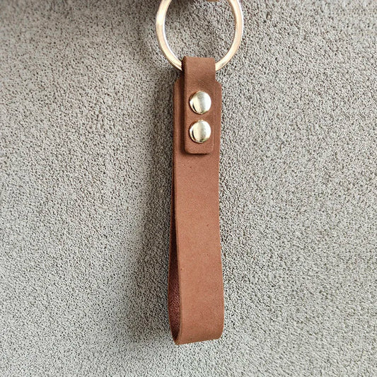 Vintage Cow Leather Keychain 