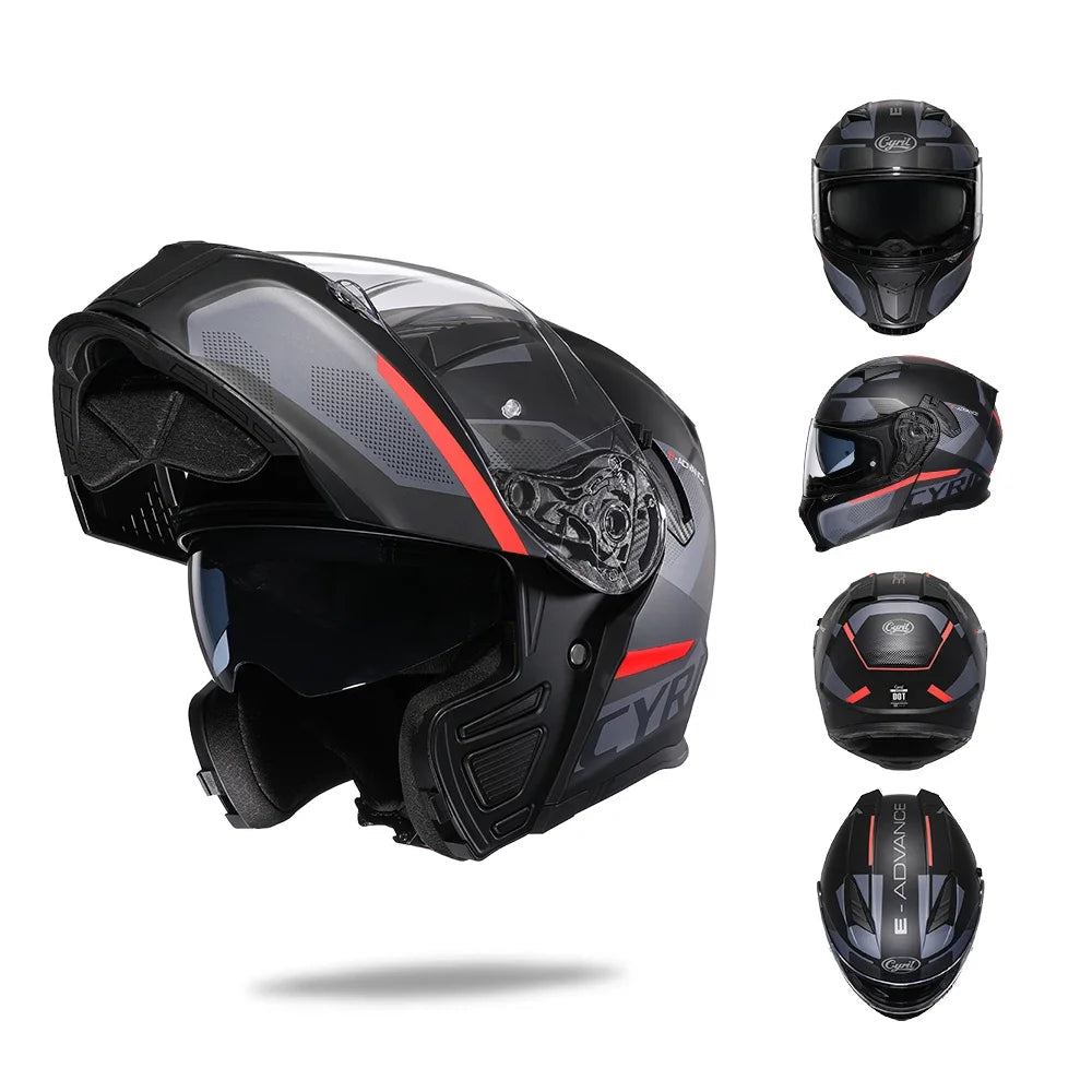 Flip Up Helmet – Premium Dual Visor 