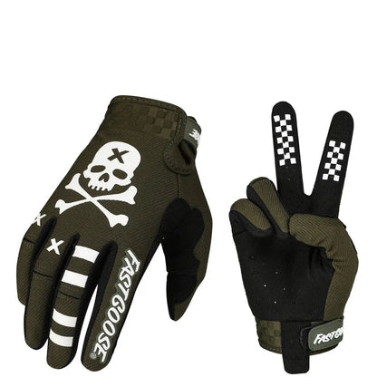 قفازات ركوب الدراجات بجمجمة كاملة الأصابع