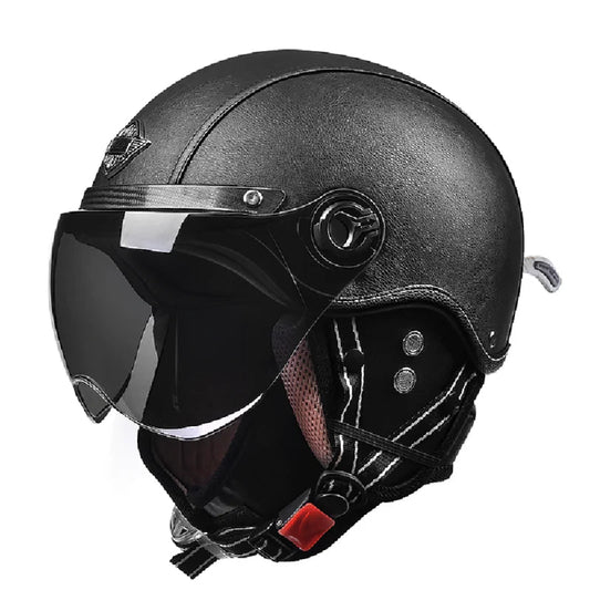 Retro Motorcycle Helmets with Bubble Lens 