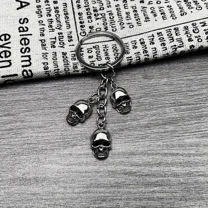 Metal Skull Keychain 