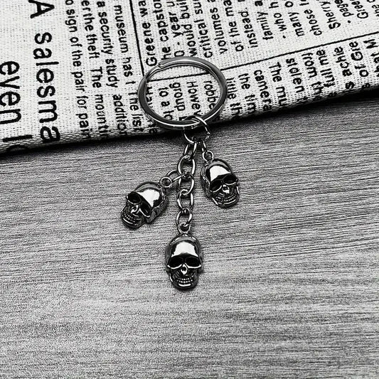 Metal Skull Keychain 