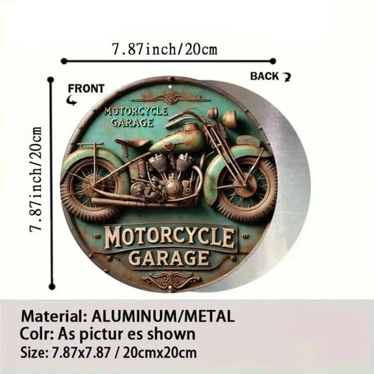 Vintage Motorcycle Garage Metallschild 