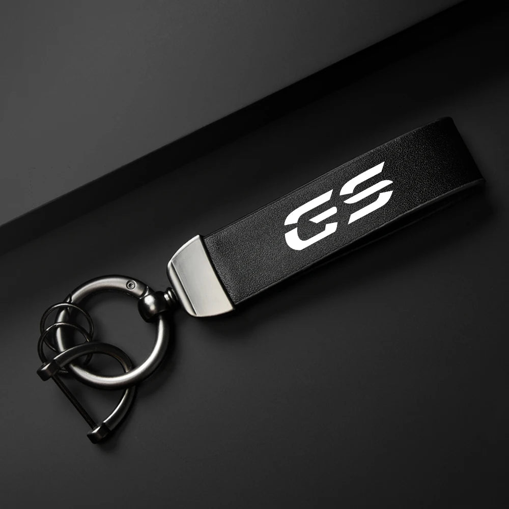 Leather Keychain BW