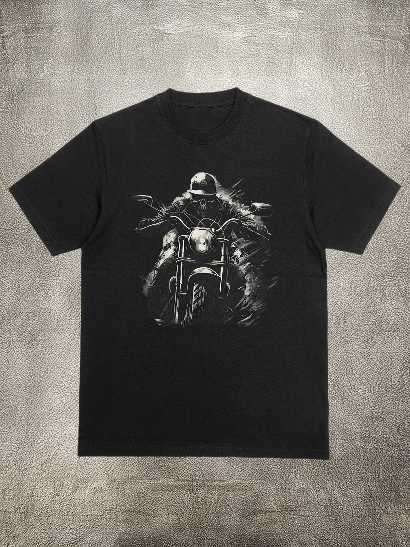 Skull Motorcyclist Cotton Shirt 
