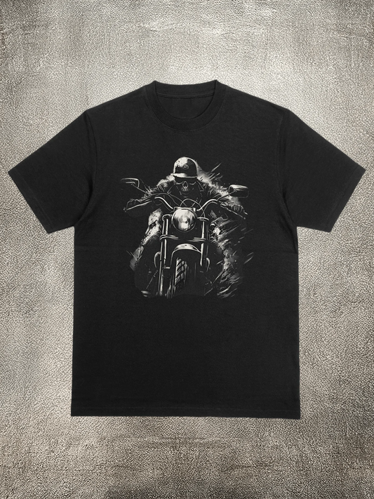 Skull Motorcyclist Cotton Shirt 