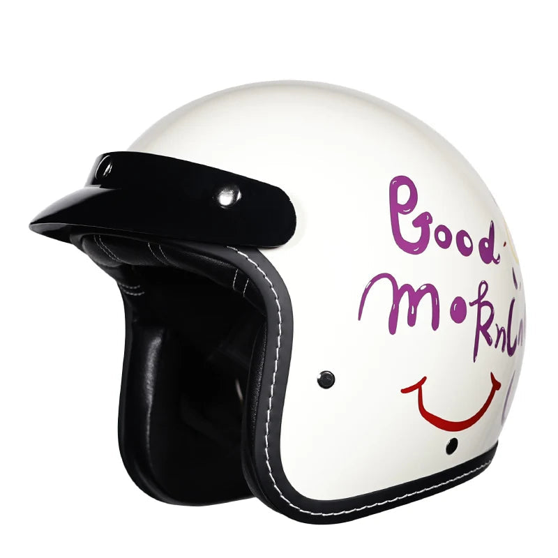Casco de moto semiabierto 