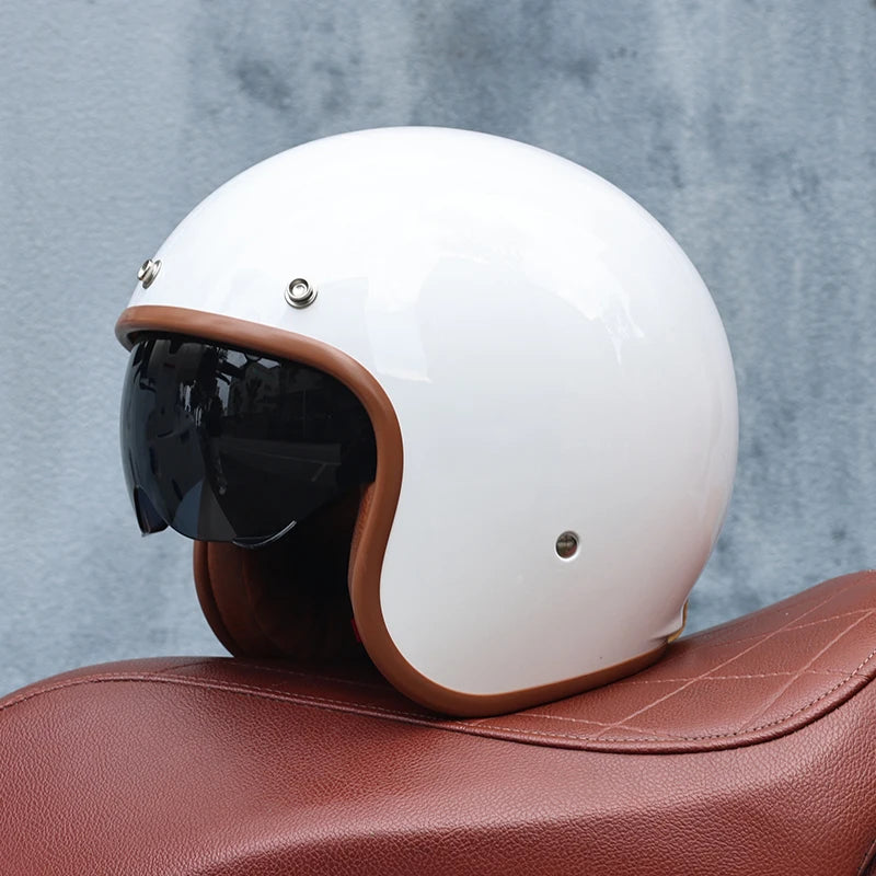 Retro Open Face Motorcycle Helmet 