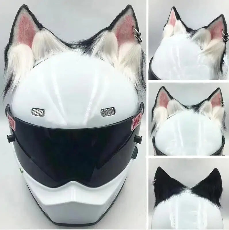 Décor de casque en peluche oreilles 