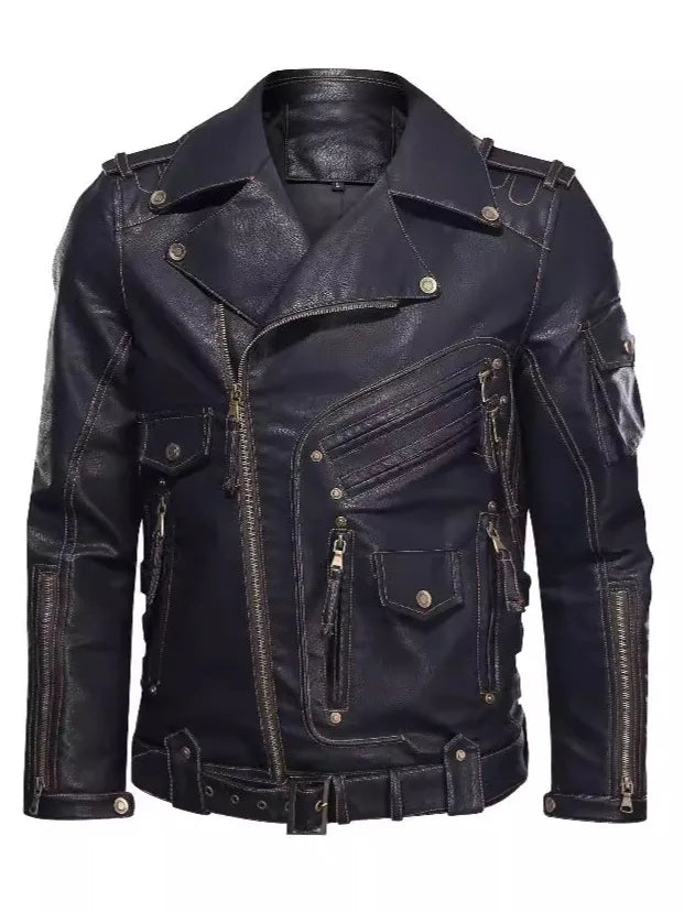 Motorcycle PU Leather Jacket 