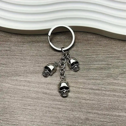 Metal Skull Keychain 