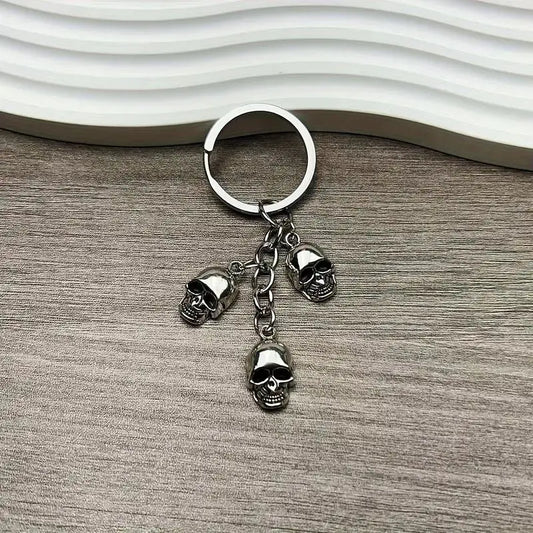 Metal Skull Keychain 