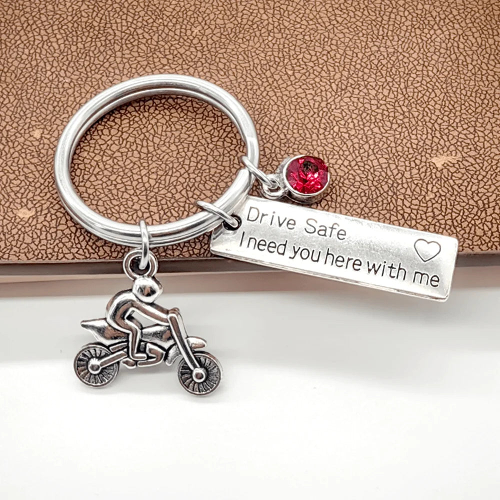 Drive Safe Metal Keychain