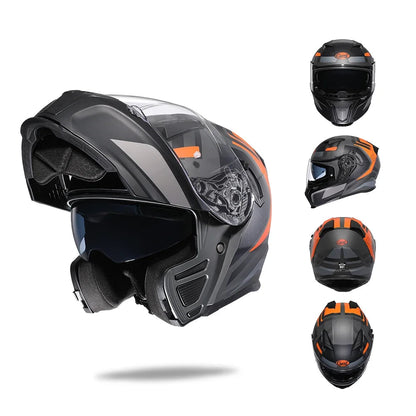 Flip Up Helmet – Premium Dual Visor 