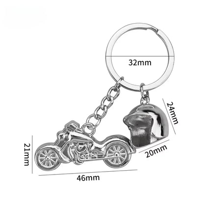 Vintage Motorcycle Riding Keychain 